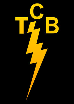 TCB Symbol, Taking Care of Business auf schwarzem hintergrund