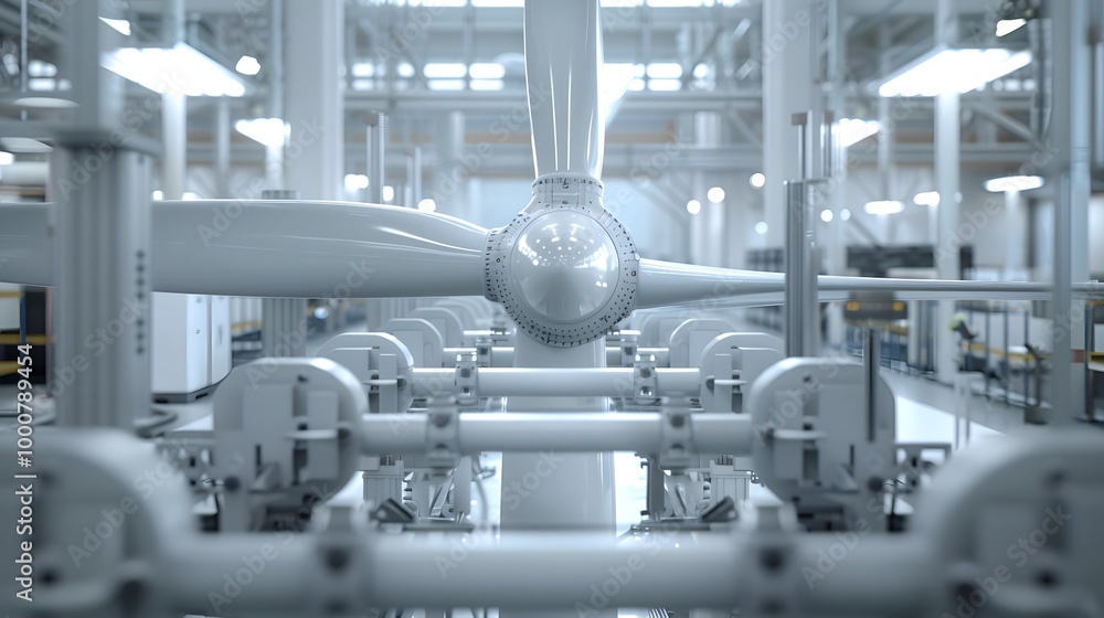 Poster propeller in a factory setting
