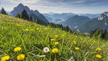  Natures vibrant palette in a mountain meadow
