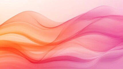 Abstract wave design in pink and orange hues