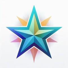  Flat art star logo illustration