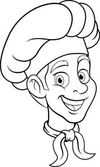 Fototapeta premium A chef or baker cartoon cook food man mascot character