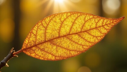 Autumns golden touch on natures canvas