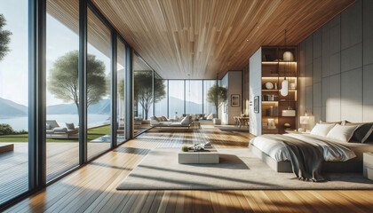 interior modern house perspective