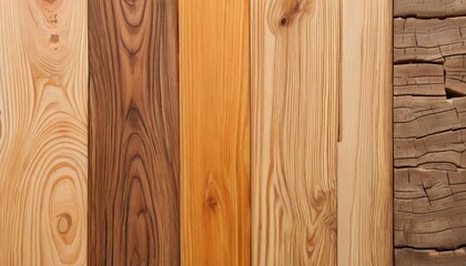 Fototapeta premium Various wood types textures and grains for interior design inspiration