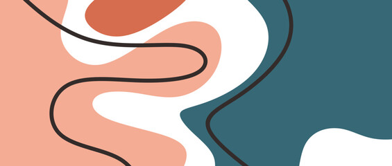 Abstract organic shapes background, vector organic background, abstract organic vector banner template