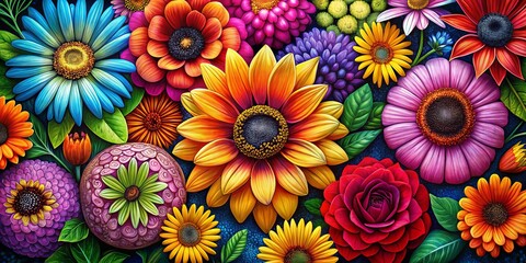 Charming Simple Flower Doodles for Creative Projects, Illustrations, and Unique Design Elements