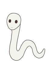 Fototapeta premium 蛇（白）