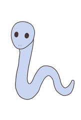 Fototapeta premium 蛇（青）