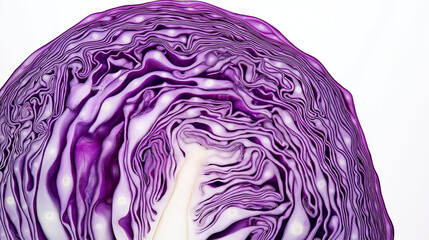Obraz premium Cross-Section of Purple Cabbage