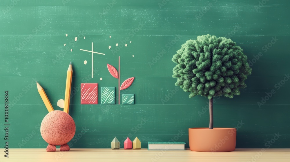 Aufkleber transform educational content into visually stunning graphs and charts through custom illustration.