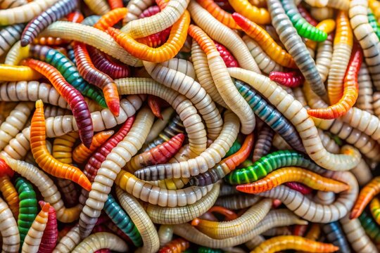 Close-up of flat white worms in dog feces indicates potential health risks for pets, including parasites that can