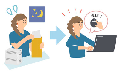 経理作業が自動化されて楽になった女性