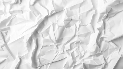 Obraz premium White paper texture, crumpled and creased with no text or images on it, top view. 