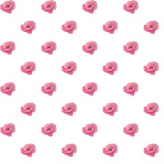 Seamless pattern, botanical pattern poppy flowers, leaves, buds, poppy background. 