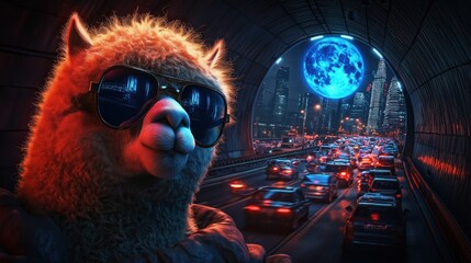 alpaca as busy traffic