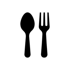 Spoon and fork icon vector illustration 