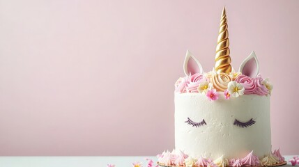 Whimsical Unicorn Birthday Cake Design