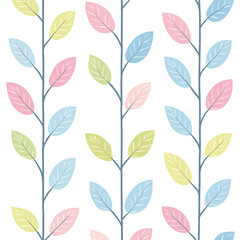 Pastel Leaf Pattern  Floral Design  Nature Background  Springtime Decor transparent background