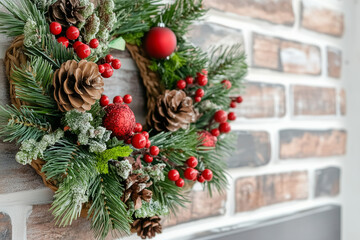 christmas decoration on the table