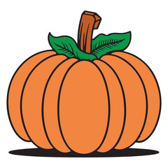 Pumpkin icon vector art illustration.
