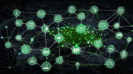 Supply Chain Network Concept Visualization