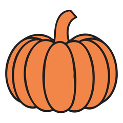 Pumpkin icon vector art illustration.