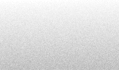 Minimalistic black and white grainy texture pattern with tiny dots creating a smooth gradient effect. Ideal for backgrounds, design elements, or texture overlays in digital and print projects