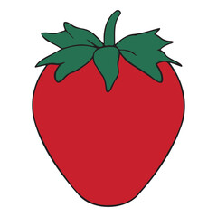 Strawberry icon vector art illustration.
