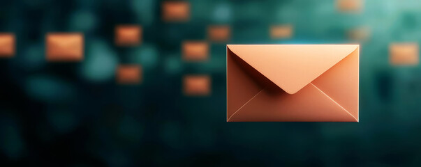 Futuristic email marketing campaign, holographic screens, automation workflow, glowing data
