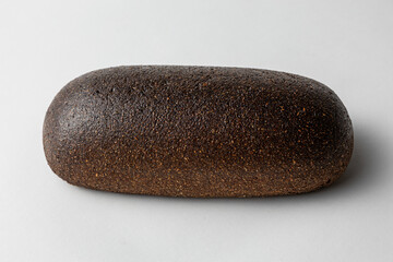 rye bread on white background homemade fresh baked