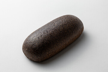 rye bread on white background homemade fresh baked