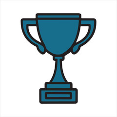 Trophy icon vector art illustration.