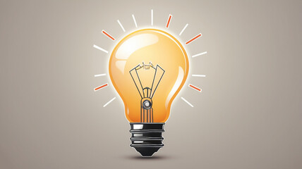 Bright Idea Concept in Light Bulb Illustration