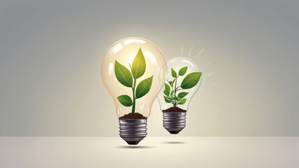Growth and Innovation Concept with Light Bulbs