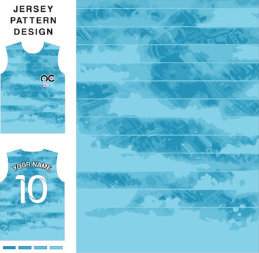 Abstract sky concept vector jersey pattern template for printing or sublimation sports uniforms football volleyball basketball e-sports cycling and fishing Free Vector.