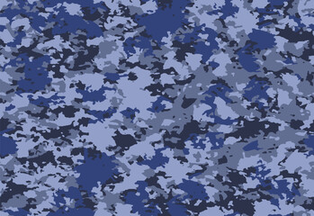 Full seamless gray camouflage skin pattern vector. Winter camo texture design for textile fabric printing and wallpaper.