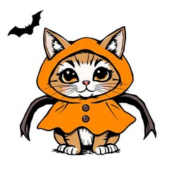 Obraz premium cartoon cat with eyes