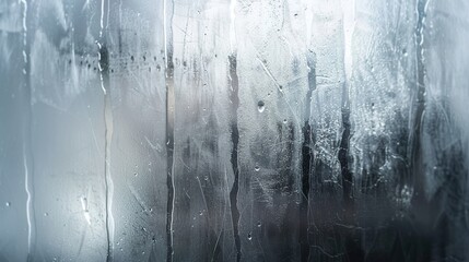Obraz premium Abstract natural ice texture. Freezy ice surface. Blue backdrop with cracks and scratches on frozen water. 