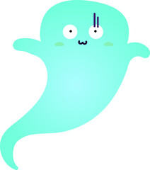 cute ghost cartoon , halloween