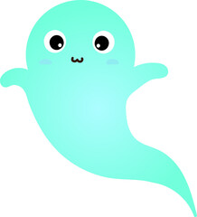 cute ghost cartoon , halloween