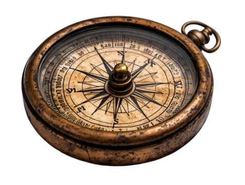 a close up of a compass

