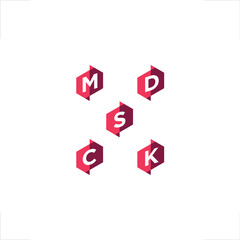 variation of emblem for letter logo