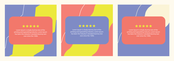 Creative client testimonials or customer feedback social media post web banner template