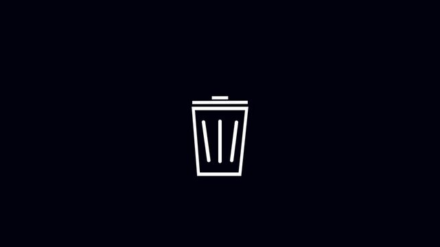 delete animation icon clean remove animated sign symbol