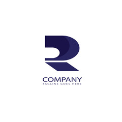 creative elegant minimalist modern logo letter R