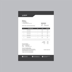 Invoice template design Invoicing quotes, money bills or price invoices and payment agreement design templates. Tax form, bill graphic or payment receipt page vector se