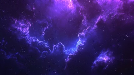 Fototapeta premium Vibrant Purple and Blue Cosmic Cloud Background