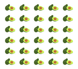 Avocado pattern. Natural food background creative simple style, agriculture vector design. Healthy Food pattern. Line geometric mosaic seamless pattern illustration.