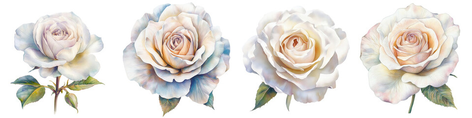 Exquisite white roses in full bloom their delicate petals unfurling to reveal nature s ethereal beauty  These captivating floral arrangements evoke a sense of romance elegance and timeless grace